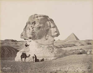 Bonfils, Sfinx en piramides van Gizeh, ca. 1870 - ca. 1898. Collectie Rijksmuseum, RP-F-F00992-A