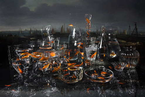 Hans Withoos, Still life with Goldfish. Courtesy Eduard Planting Gallery