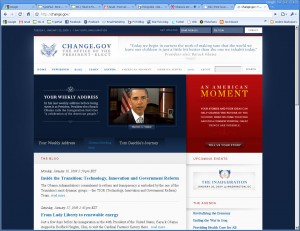 Officiële website van de nieuwe Amerikaanse regering