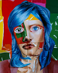 Portrait with Blue Hair, 2013. © Daniel Gordon. Courtesy of the artist and Wallspace New York