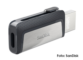 Product: SanDisk Ultra Dual Drive USB Type-C - left standing USB